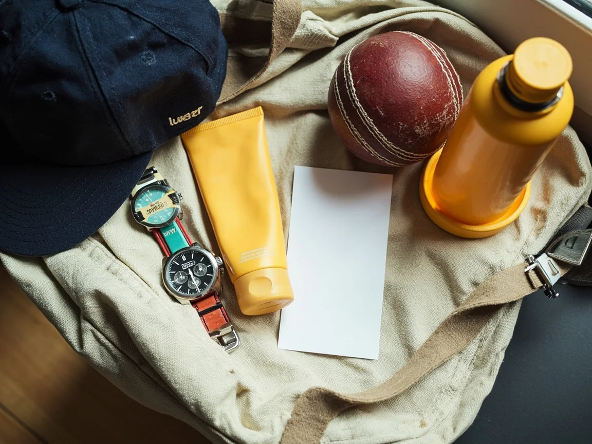 Cricket bat resting on green outfield grass